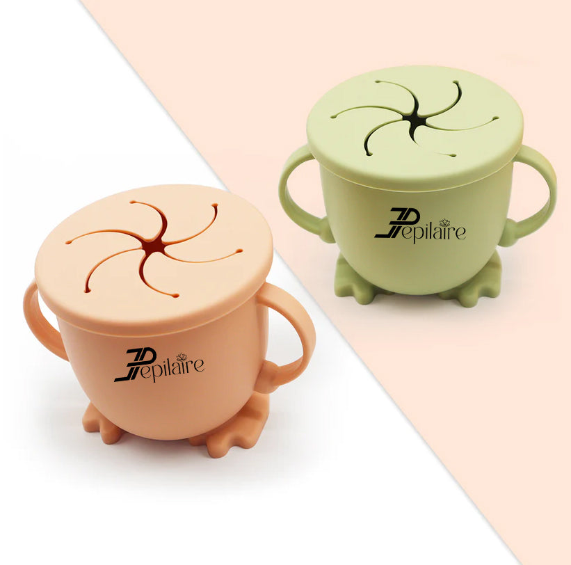 Foldable No-Spill Silicone Baby Snack Cup
