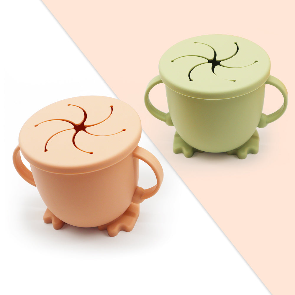 Foldable No-Spill Silicone Baby Snack Cup