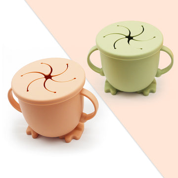 Foldable No-Spill Silicone Baby Snack Cup