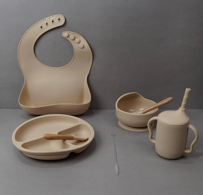 Silicone Suction Baby Feeding Plate Set