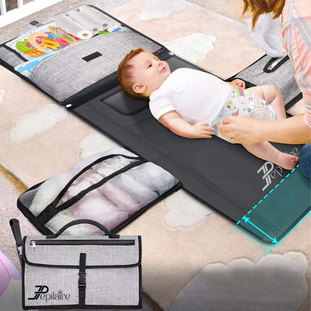 Portable Baby Diaper Changing Pad with Storage Pockets