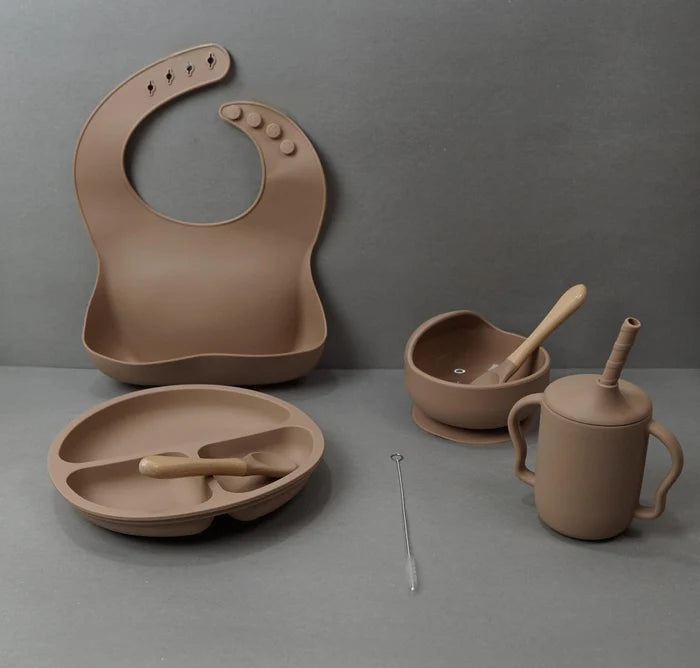 Silicone Suction Baby Feeding Plate Set