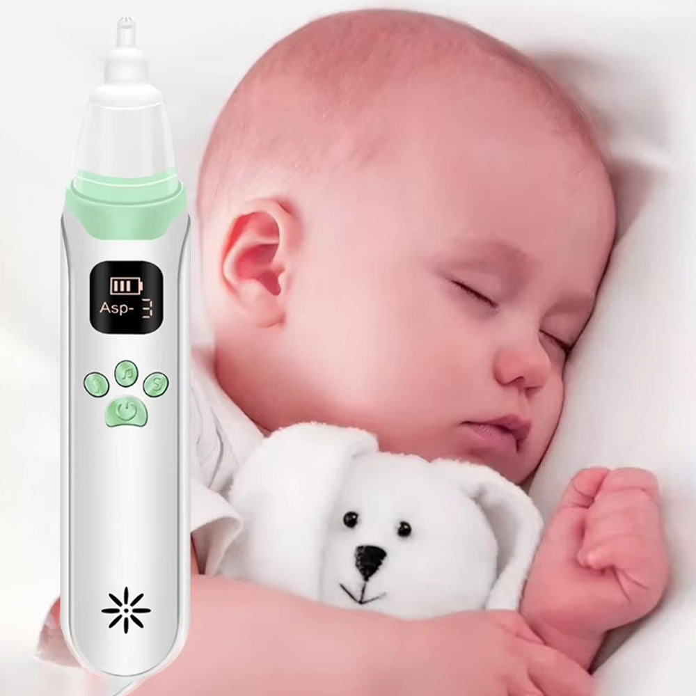 USB Rechargeable Baby Nasal Aspirator with Soft Silicone Tips