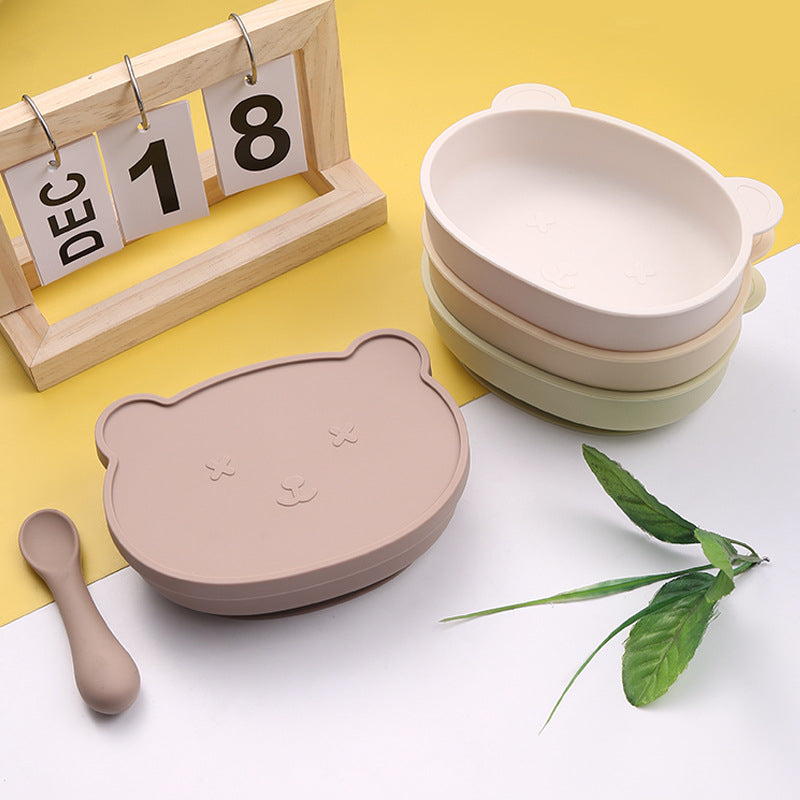 Leak-Proof Silicone Kids Bento Plate Set