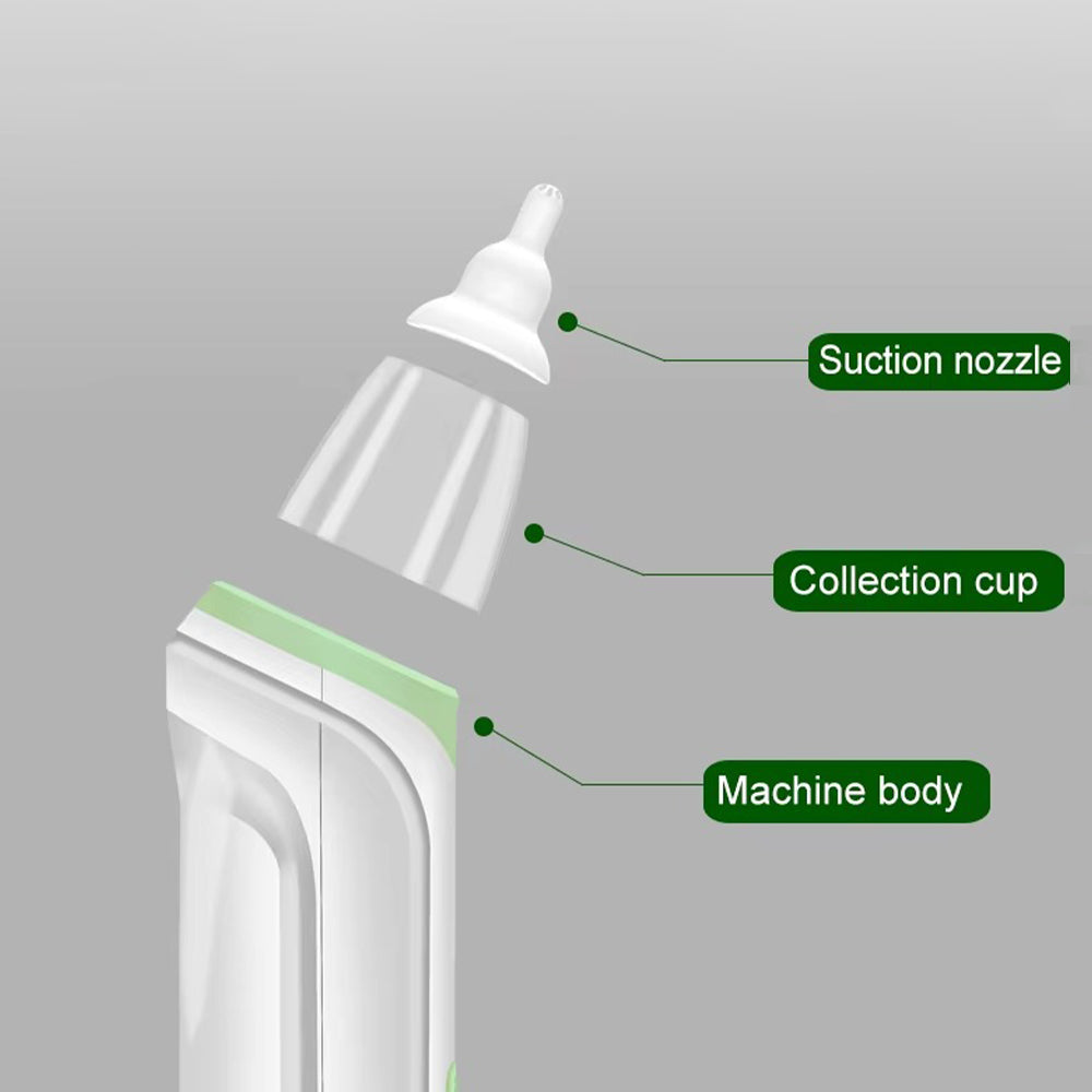 USB Rechargeable Baby Nasal Aspirator with Soft Silicone Tips