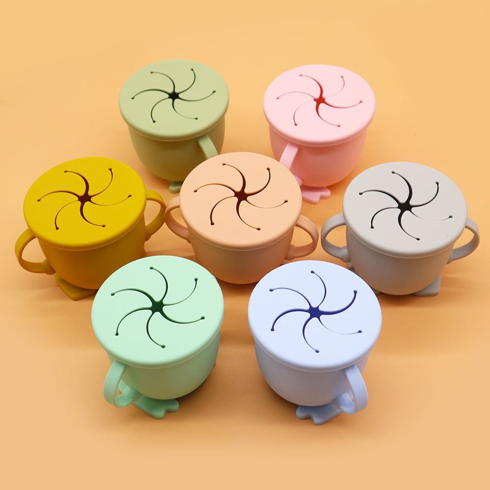 Foldable No-Spill Silicone Baby Snack Cup