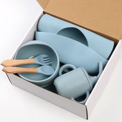 Silicone Suction Baby Feeding Plate Set