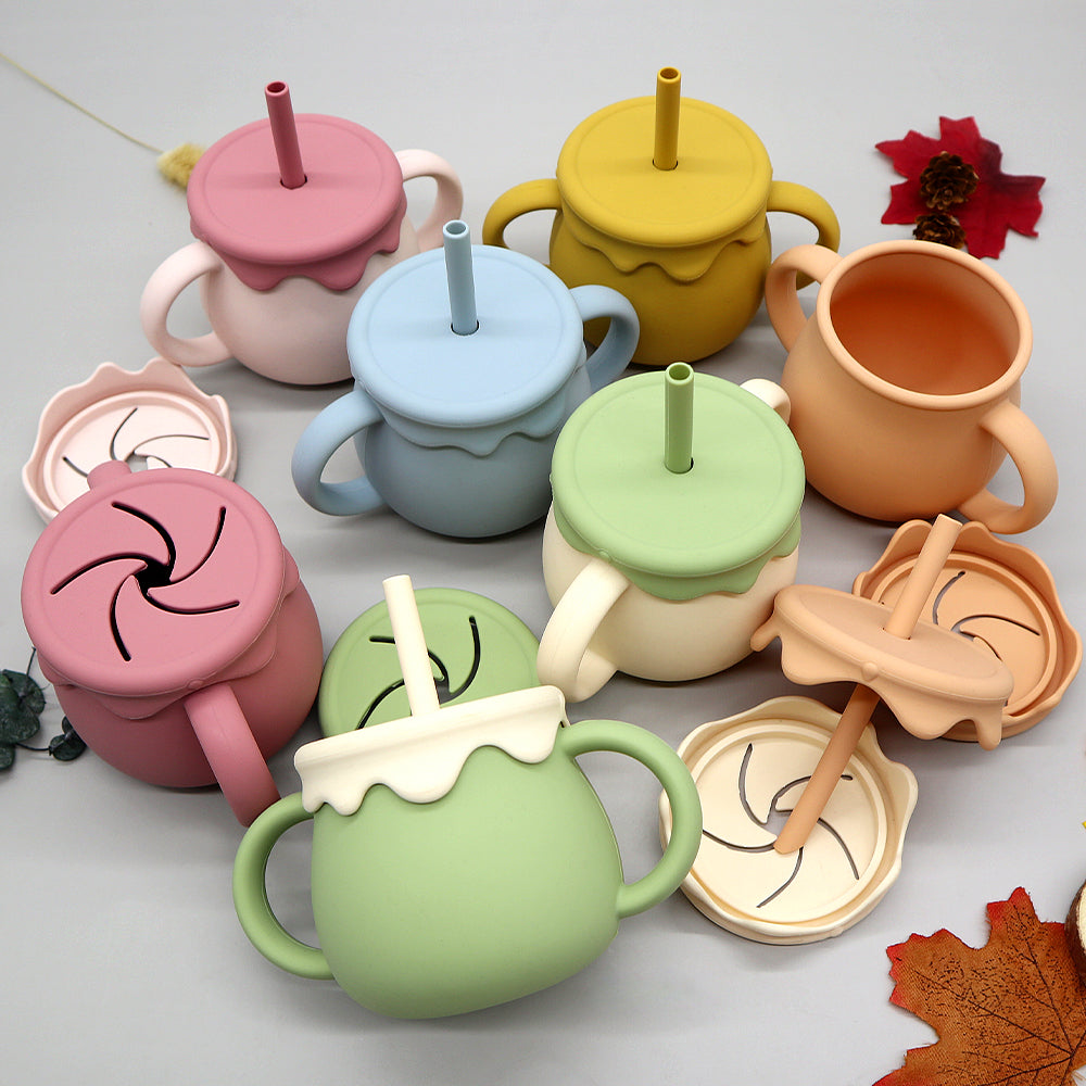 Foldable No-Spill Silicone Baby Snack Cup