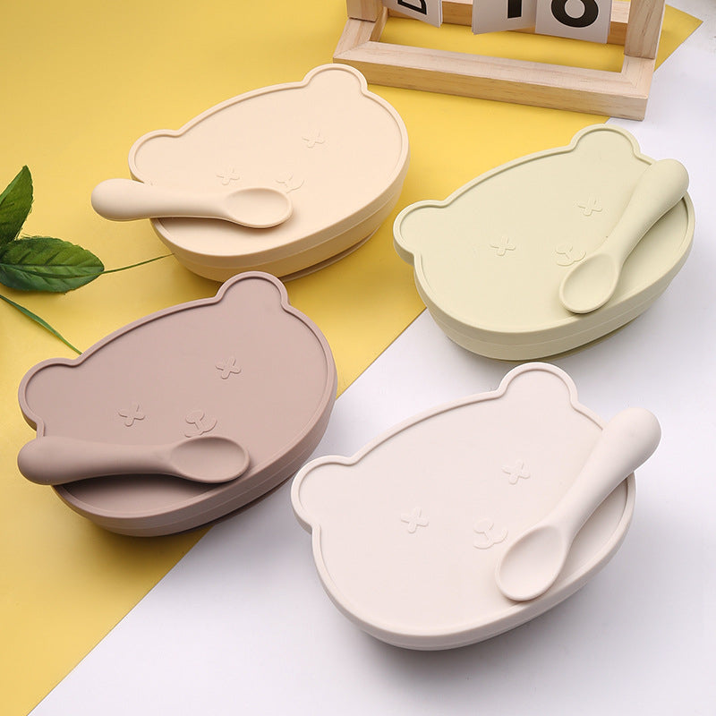 Leak-Proof Silicone Kids Bento Plate Set