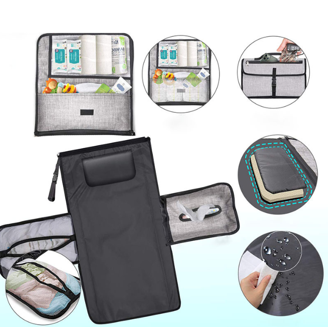 Portable Baby Diaper Changing Pad with Storage Pockets
